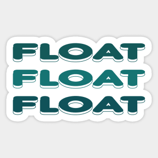 Float Green Sticker